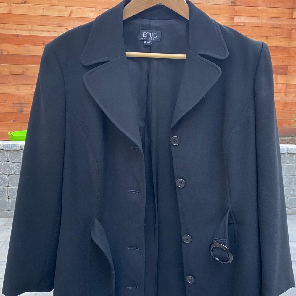 BCBG jacket Maxazria Size 12. Black. Made in USA.
